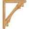 Ekena Millwork Merced Craftsman Rough Sawn Bracket w/ Offset Brace, Western Red Cedar, 6"W x 36"D x 44"H BKT0604X36X44MRC04RWR - alternate 2